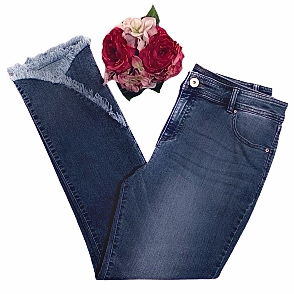 Boho INC Jeans INTERNATIONAL CONCEPTS Dark Blue Skinny Leg Regular Size 4 Petite